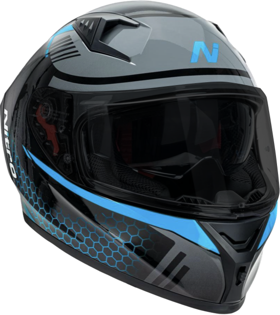 NITRO, Nitro N501 Helmet - Black/Gunmetal/Blue