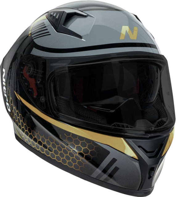 NITRO, Nitro N501 Helmet - Black/Gunmetal/Gold