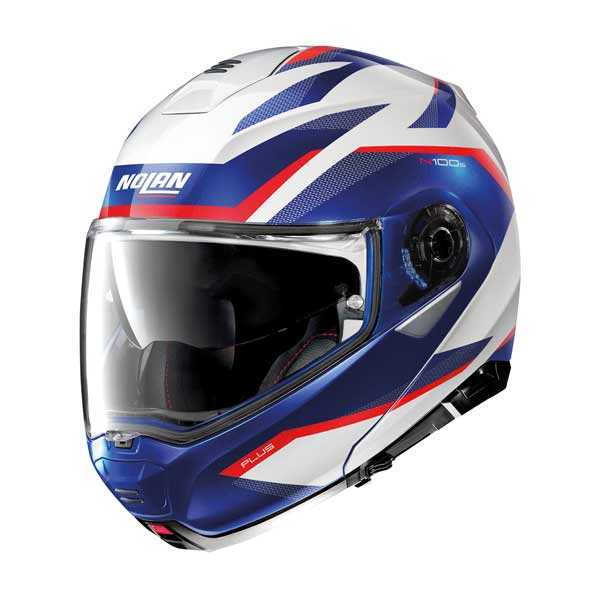 NOLAN, Nolan N100-5 PLUS N-Com Flip Face Helmet - blue/white