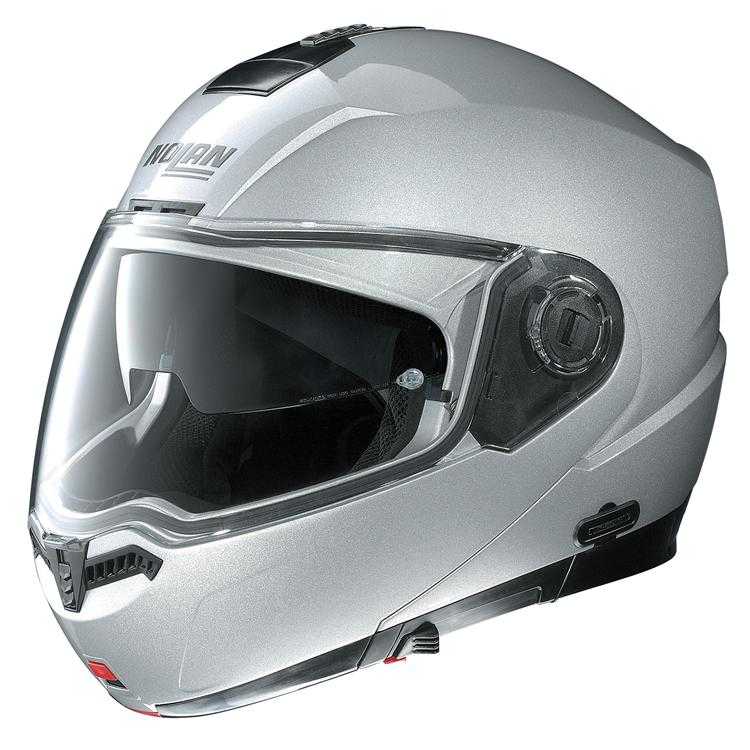 NOLAN, ** Nolan N104 N-Com Flip Face Helmet - silver - size XS