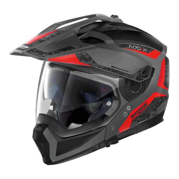 NOLAN, Nolan N70-2 X Adventure Helmet - Flat grey / red