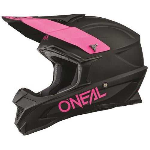 Moto1, ONEAL 2022 1 Series Helmet - Solid - Black/Pink (Youth)