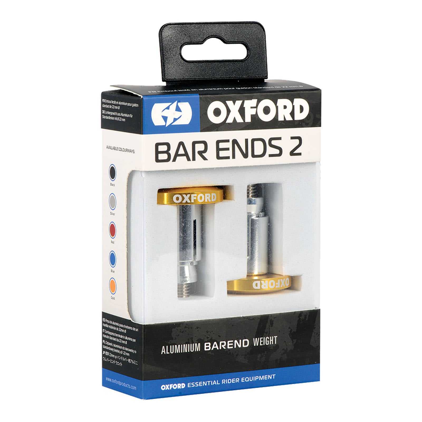 Oxford, OXFORD HANDLEBAR BAR ENDS 2 GLD ANODISED