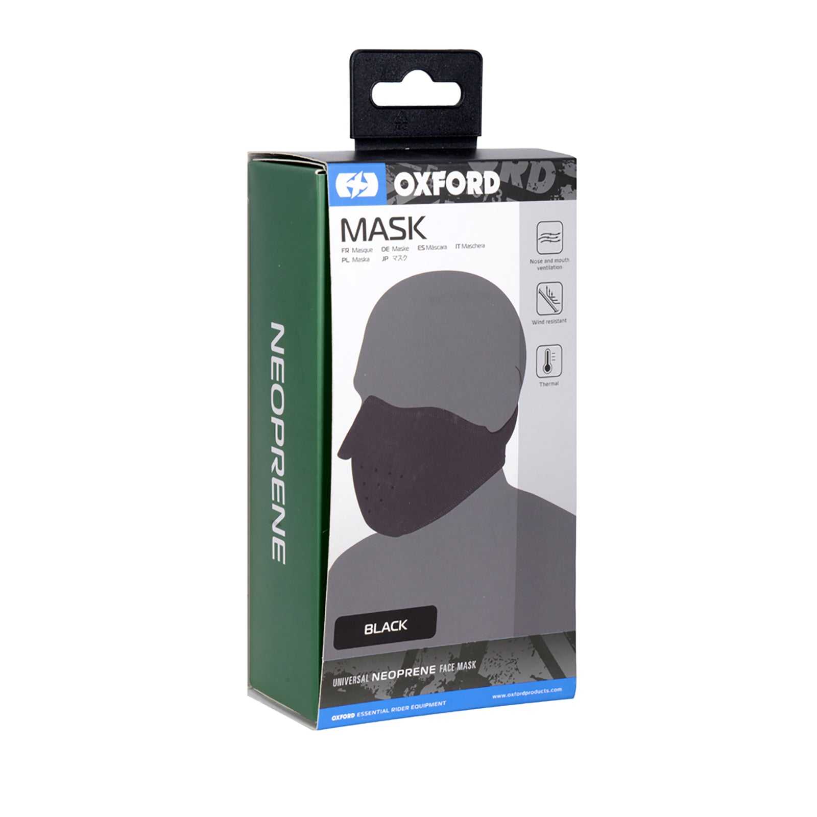 Oxford, OXFORD NEOPRENE FACE MASK - BLK