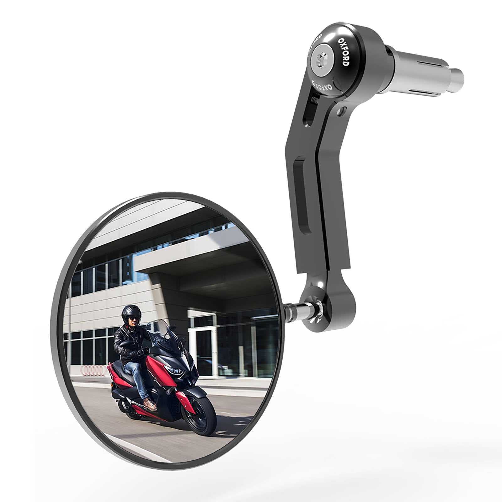 Oxford, OXFORD PREMIUM BAR END MIRROR LEFT BLK