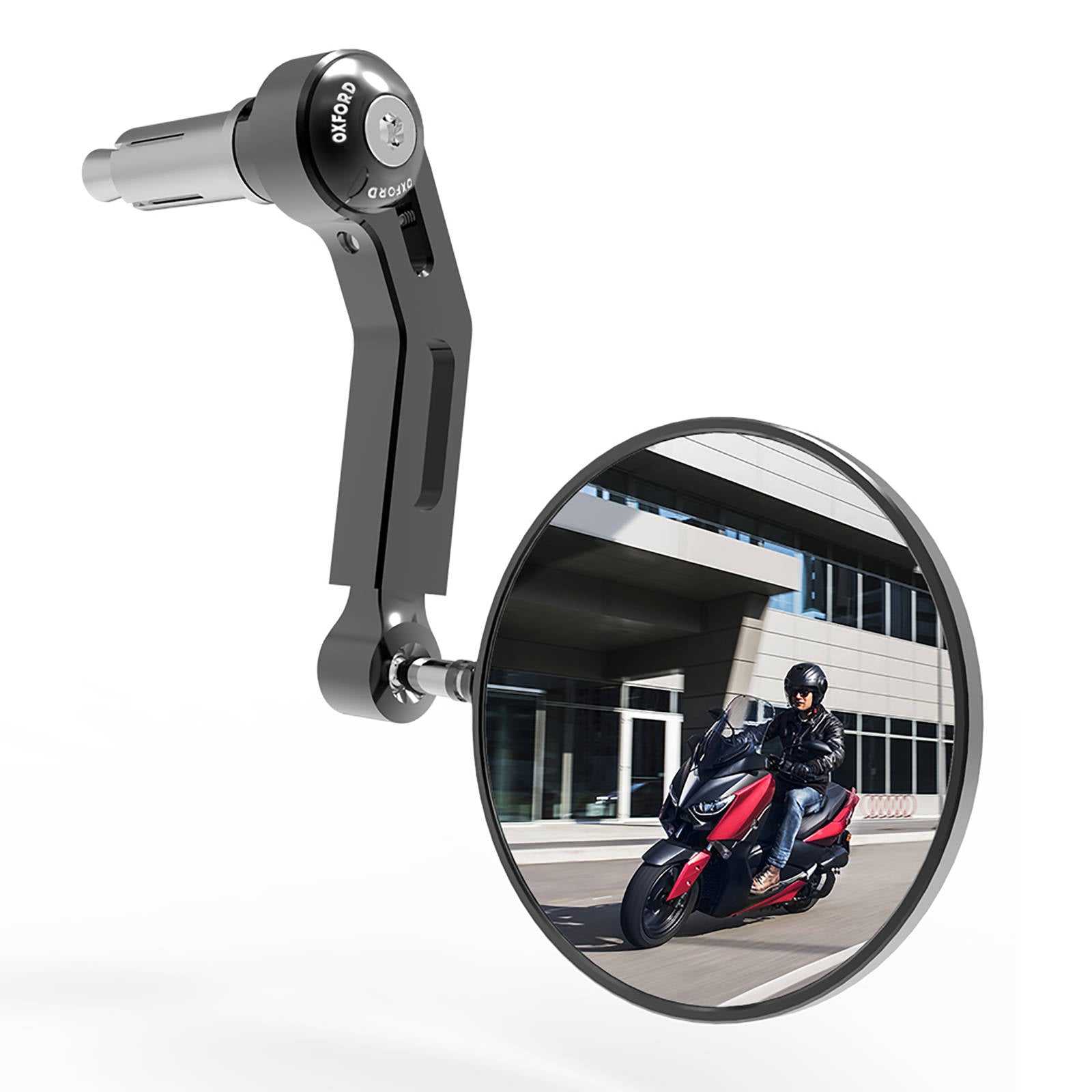 Oxford, OXFORD PREMIUM BAR END MIRROR RIGHT BLK