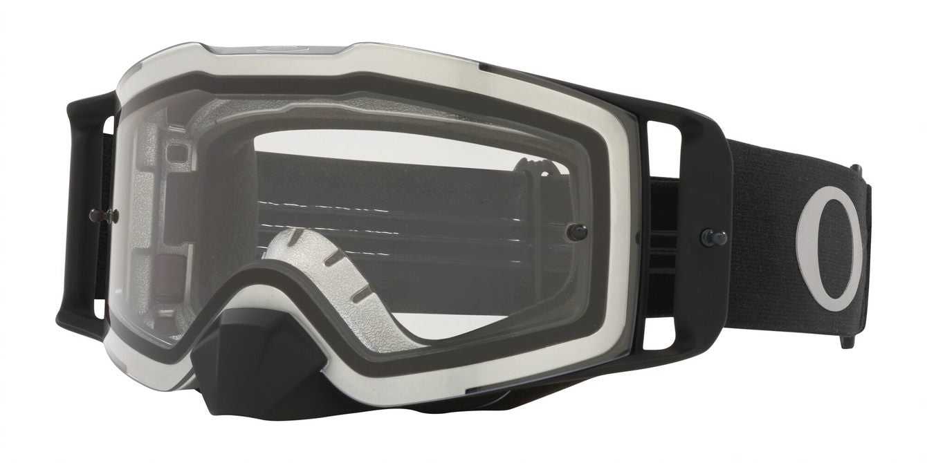 Oakley, Oakley Front Line - Tuff Blocks Gunmetal Black MX Goggles with Clear Lens