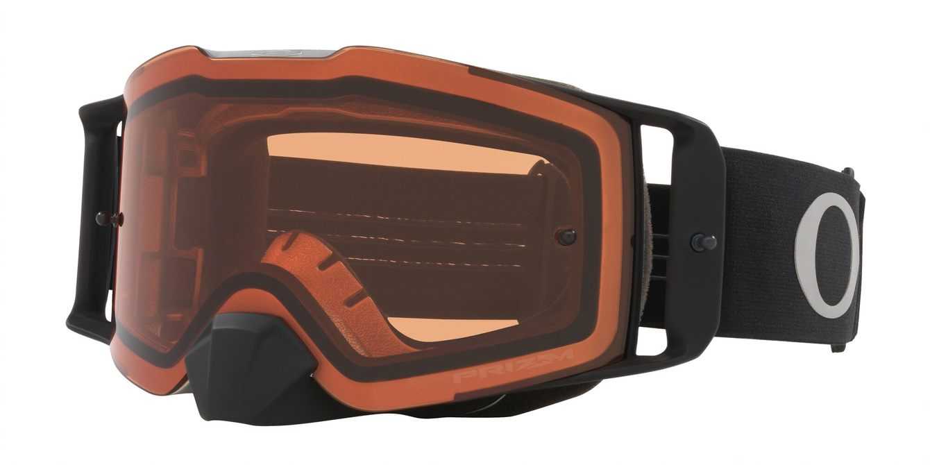 Oakley, Oakley Front Line - Tuff Blocks Gunmetal Black MX Goggles with Prizm Bronze Lens
