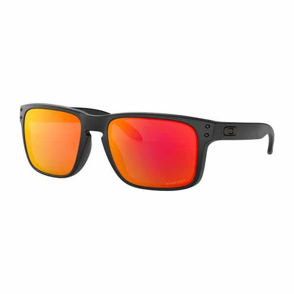 Oakley, Oakley Holbrook Sunglasses - Matte Black with Prizm Ruby Lens