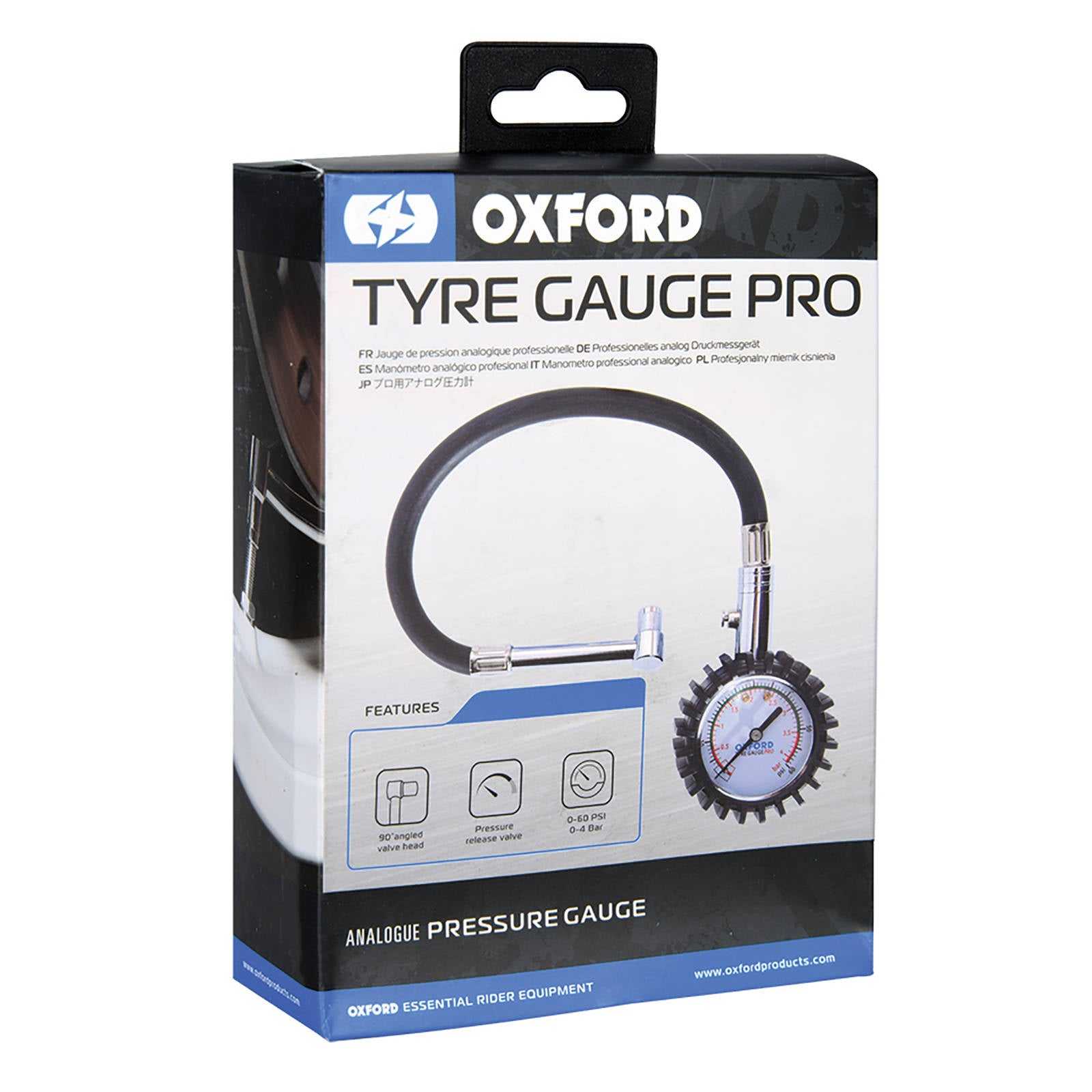 Oxford, Oxford Analogue Tyre Pressure Gauge 0-60psi