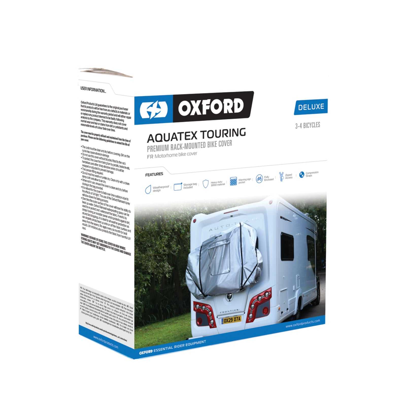 Oxford, Oxford Aquatex Touring Deluxe Bike Cover for 1-2 Bikes
