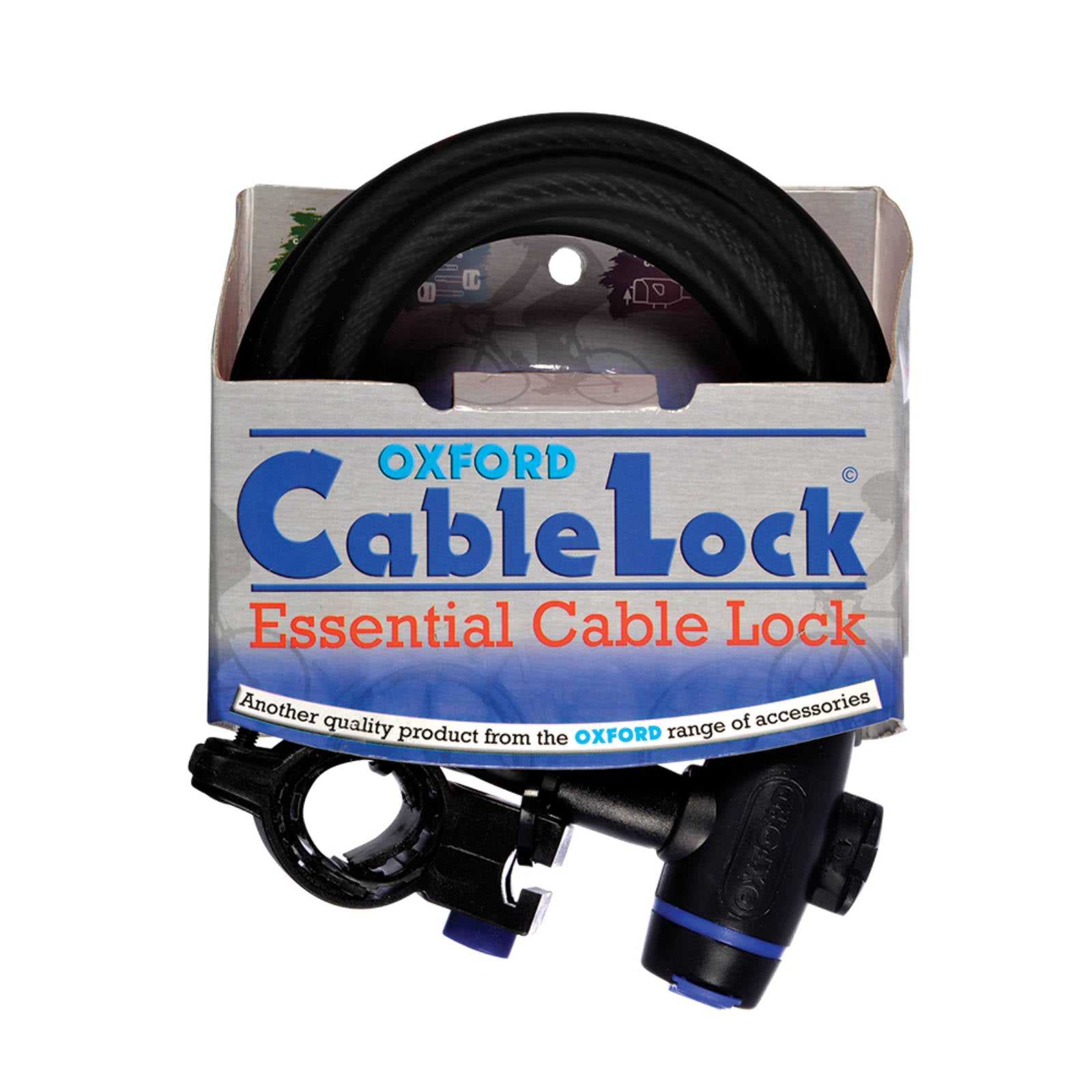Oxford, Oxford Cable Lock - 1.8m x 12mm (Smoke)