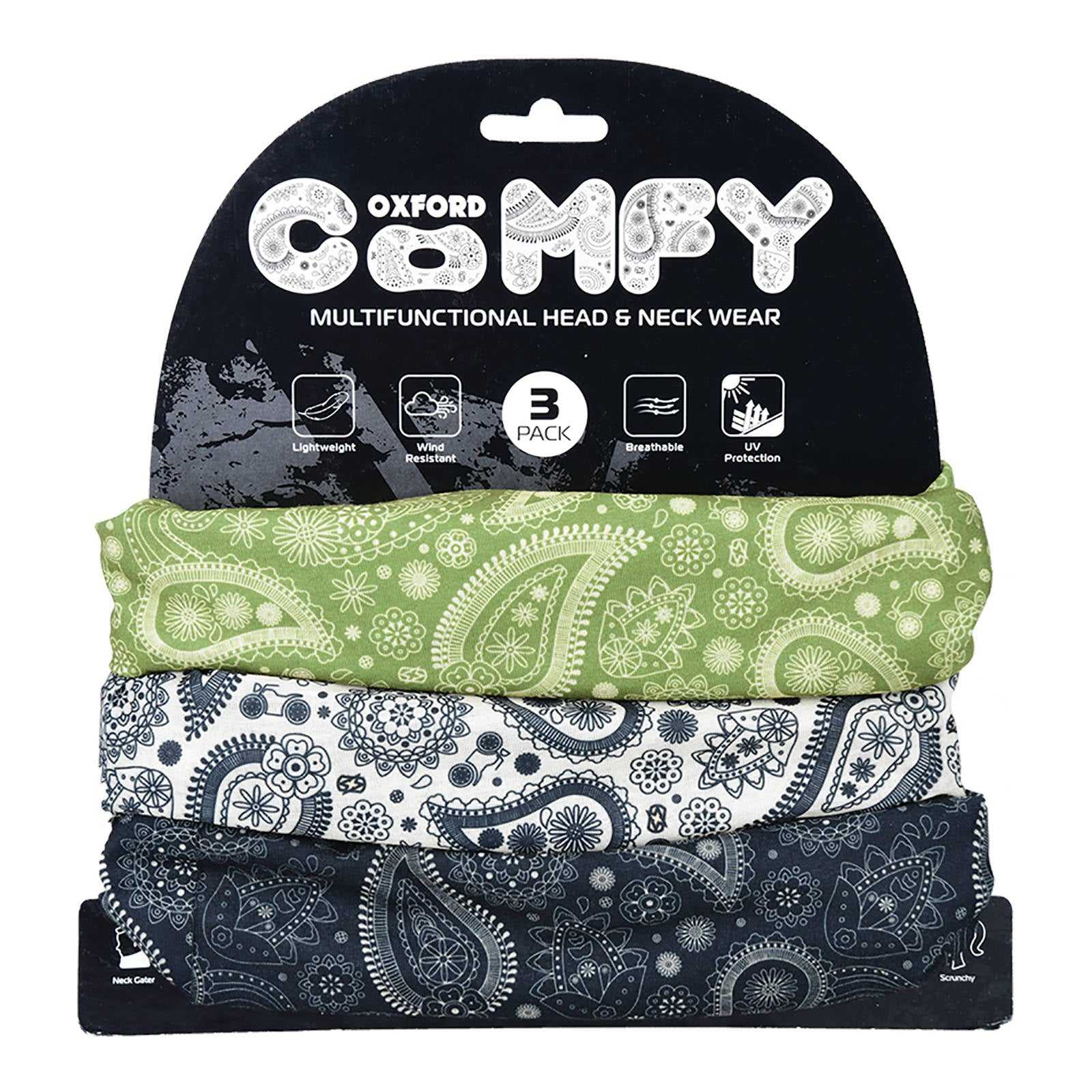 Oxford, Oxford Comfy - Paisley (3 Pack)