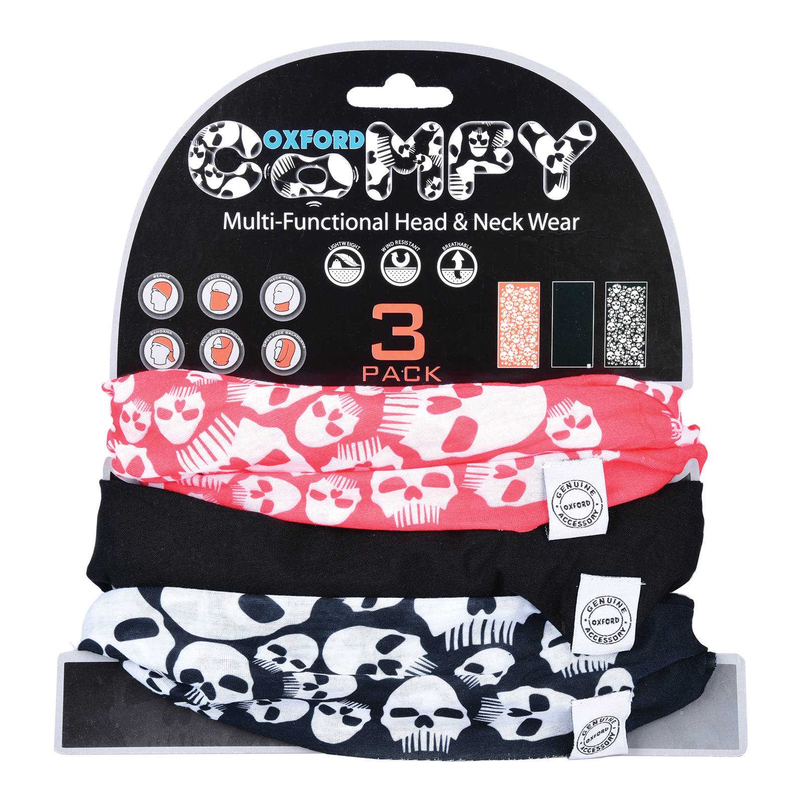 Oxford, Oxford Comfy - Skulls (3 Pack)