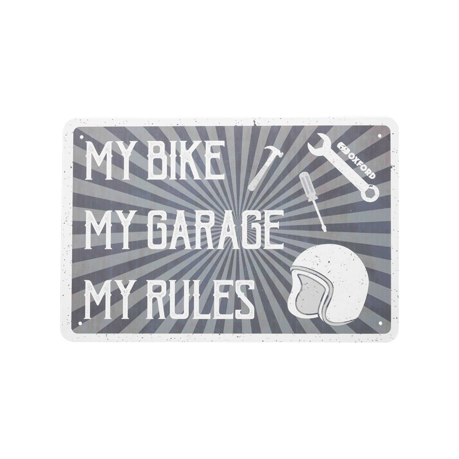 Oxford, Oxford Garage Metal Sign: "My Rules"