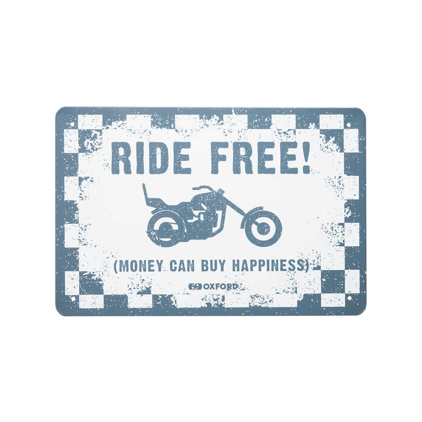 Oxford, Oxford Garage Metal Sign: "Ride Free"