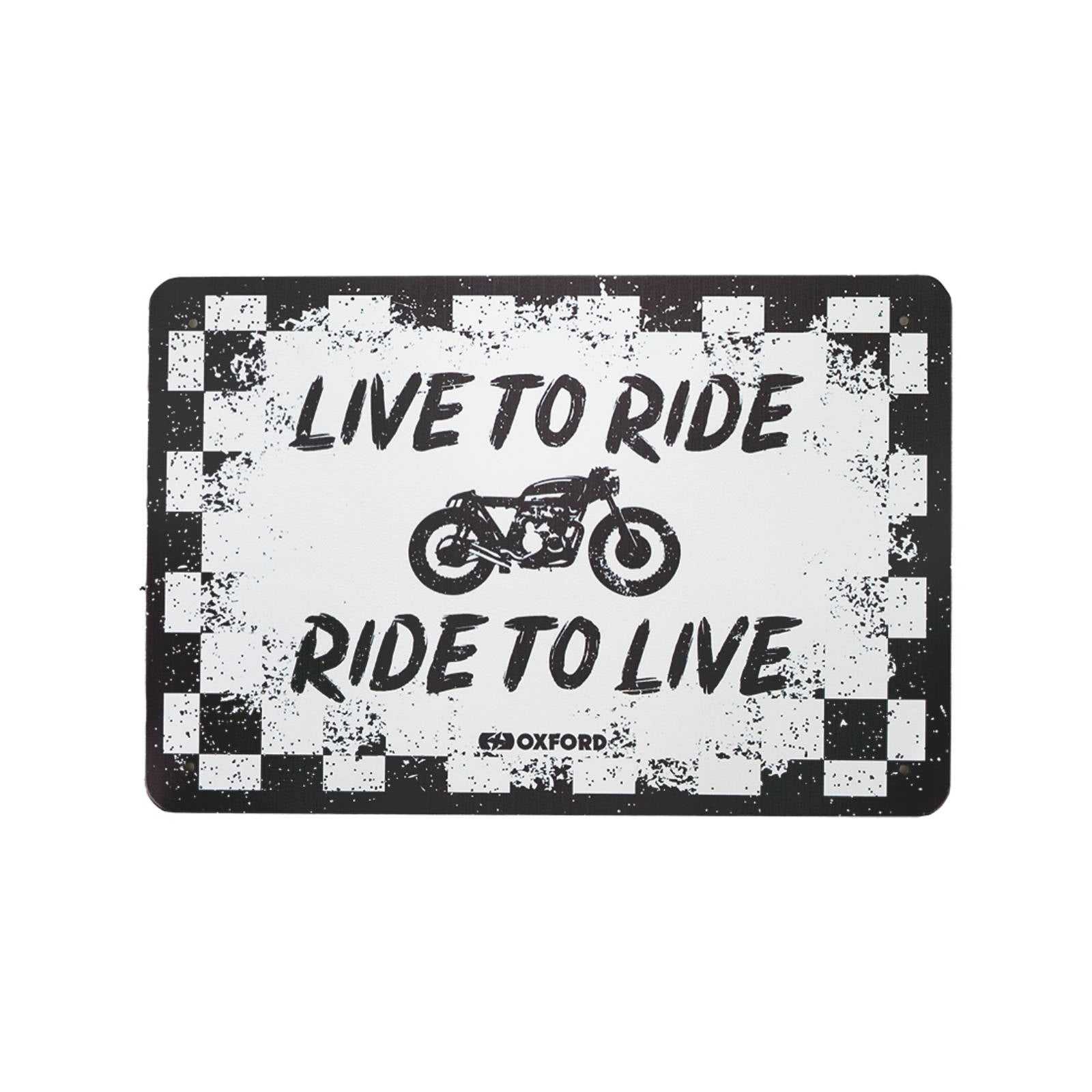 Oxford, Oxford Garage Metal Sign: "Ride"