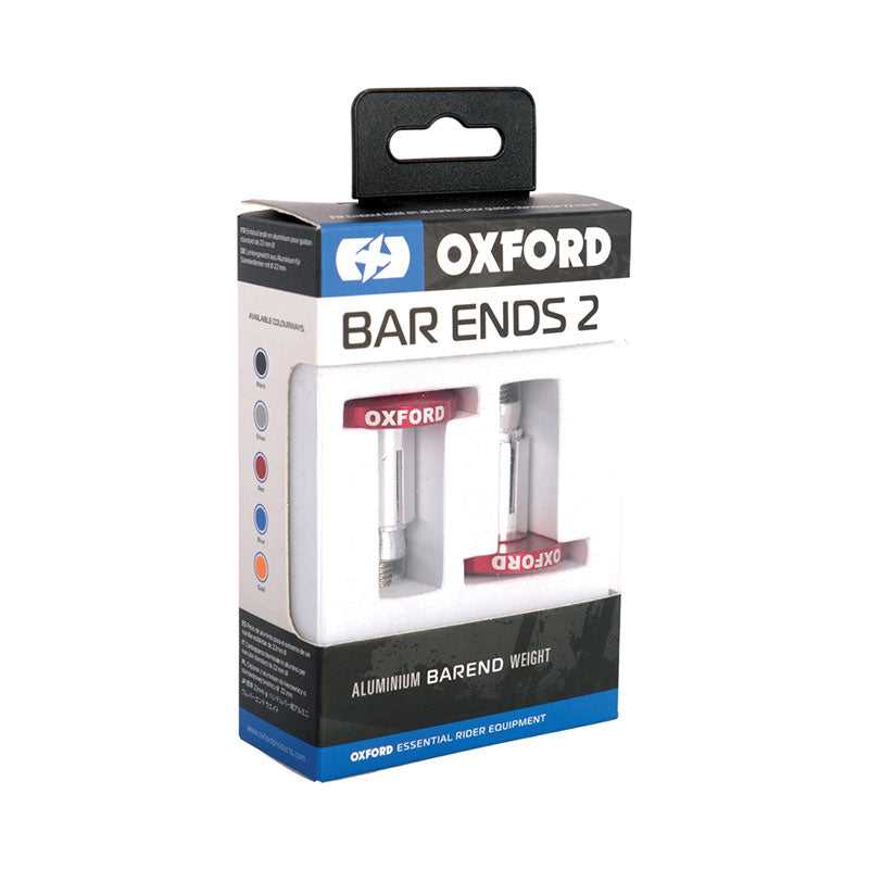 Oxford, Oxford Handlebar Bar Ends 2 - Red Anodised