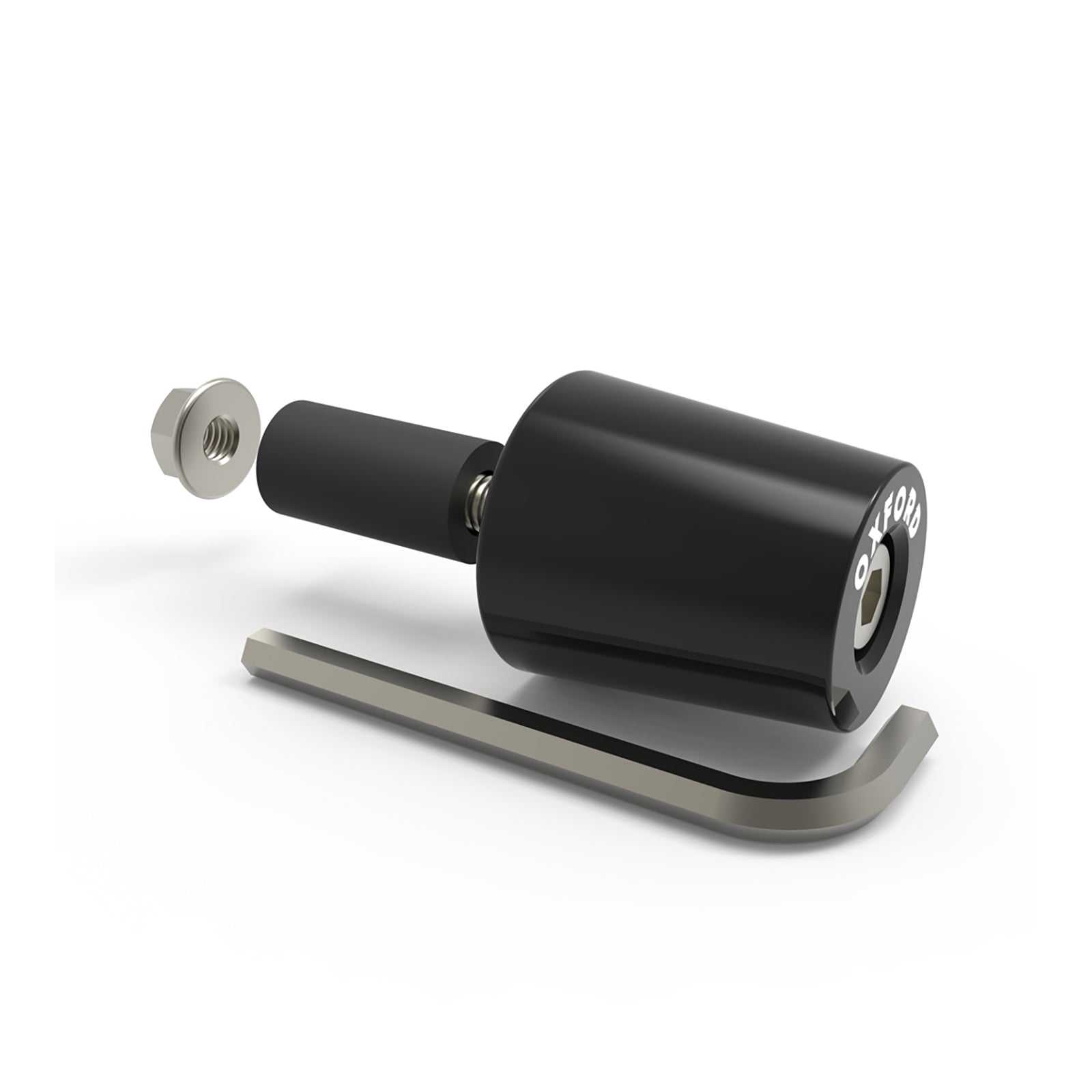 Oxford, Oxford Handlebar End Weights - Black Anodised 67g (Pair)