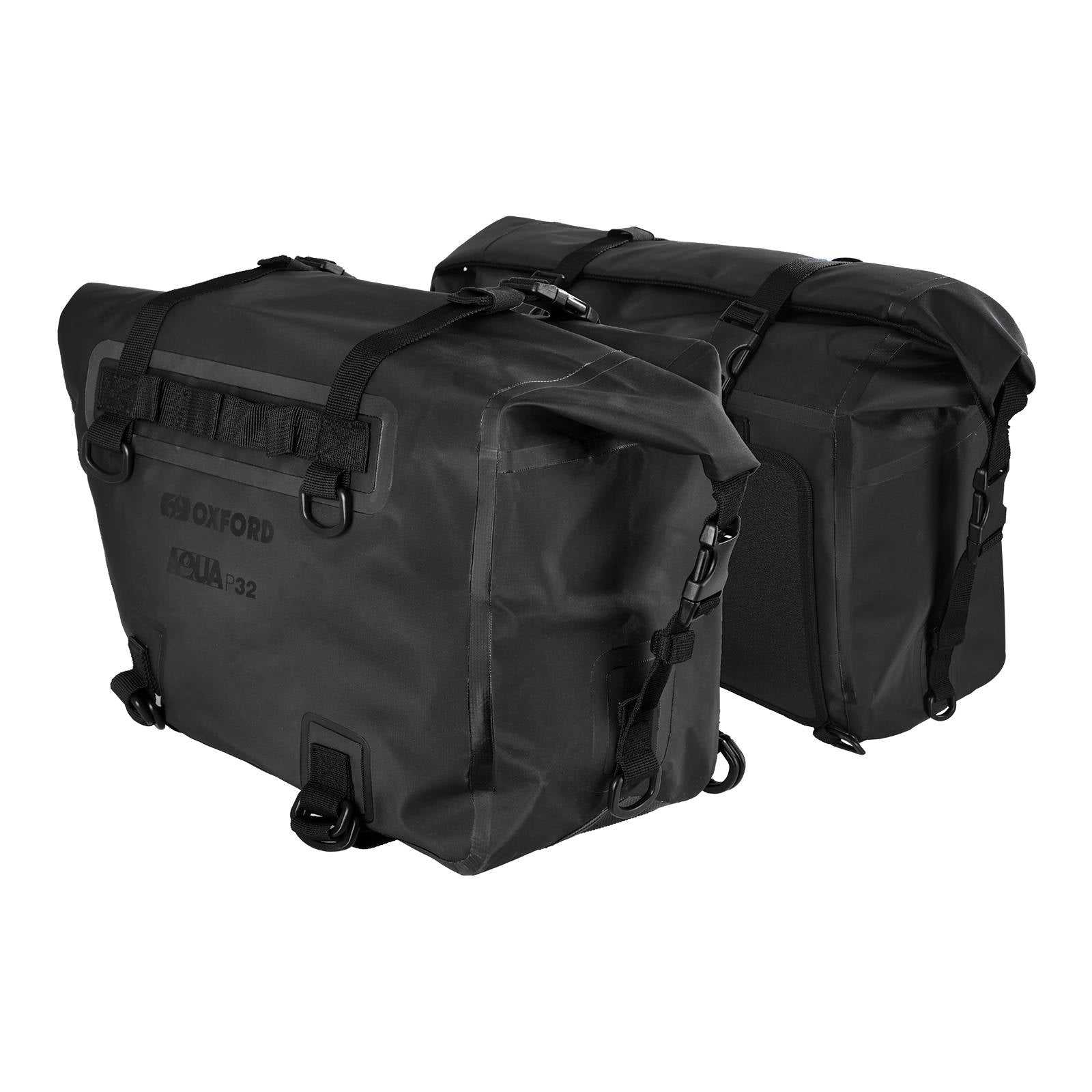 Oxford, Oxford Panniers Aqua P32 - Black(pair)