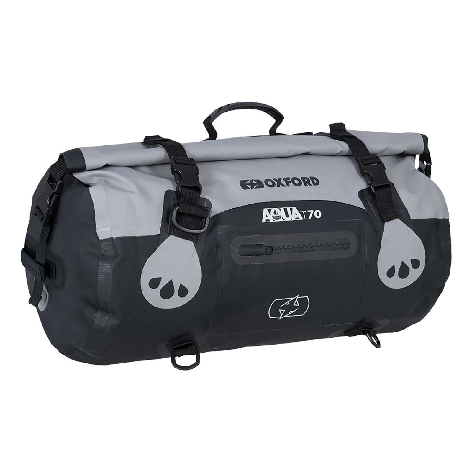 Oxford, Oxford Roll Bag Aqua T70 - Black / Grey