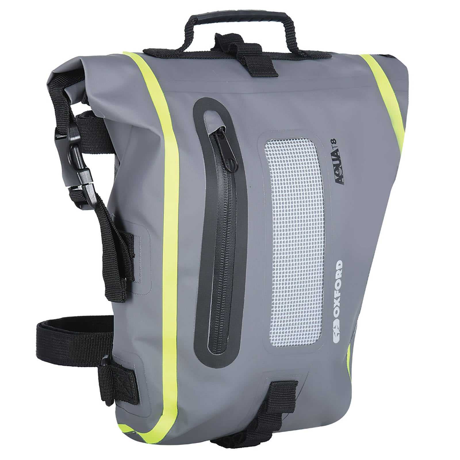 Oxford, Oxford Tail Bag Aqua T8 - Black / Grey / Fluro Yellow