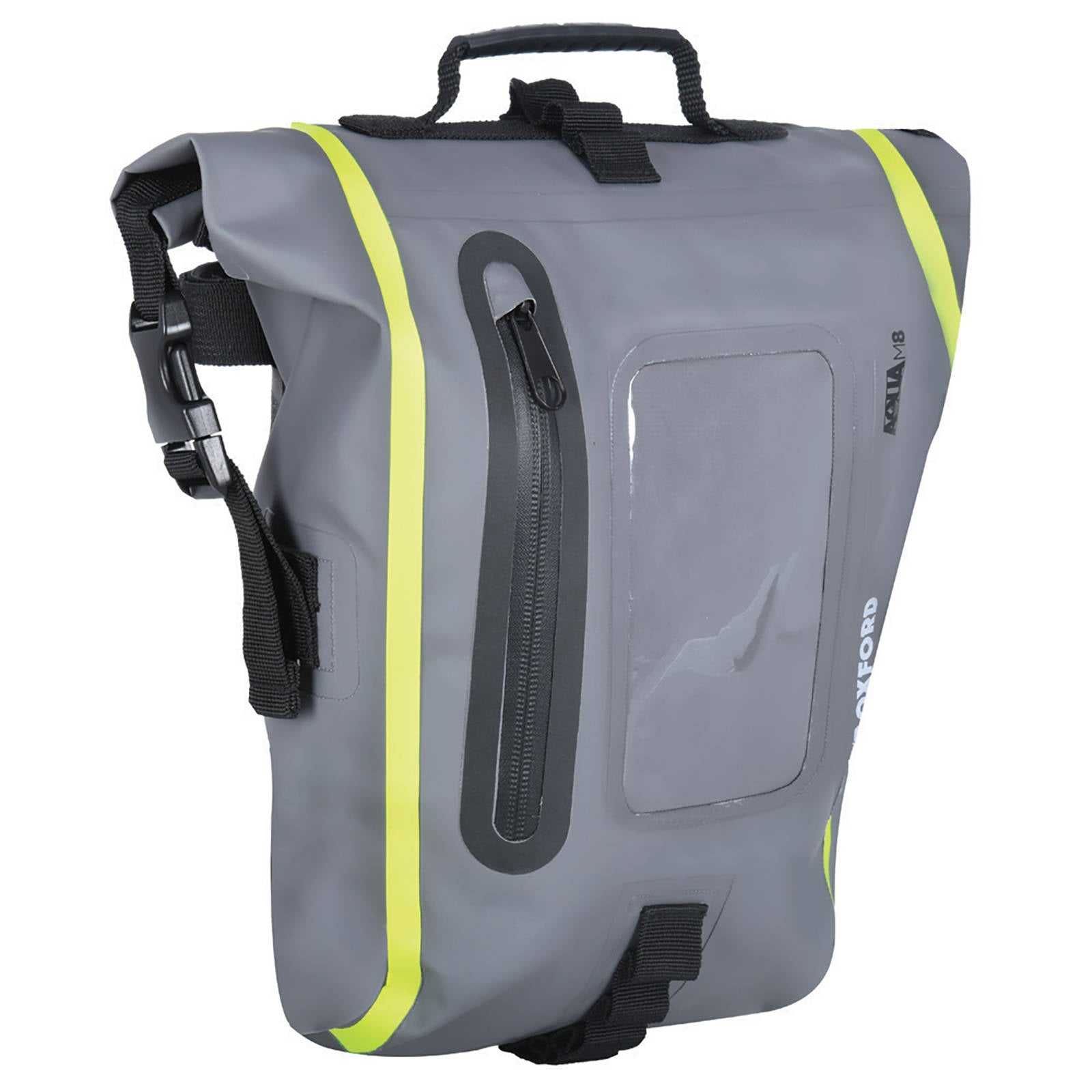 Oxford, Oxford Tank Bag Aqua M8 - Black / Grey / Fluro Yellow