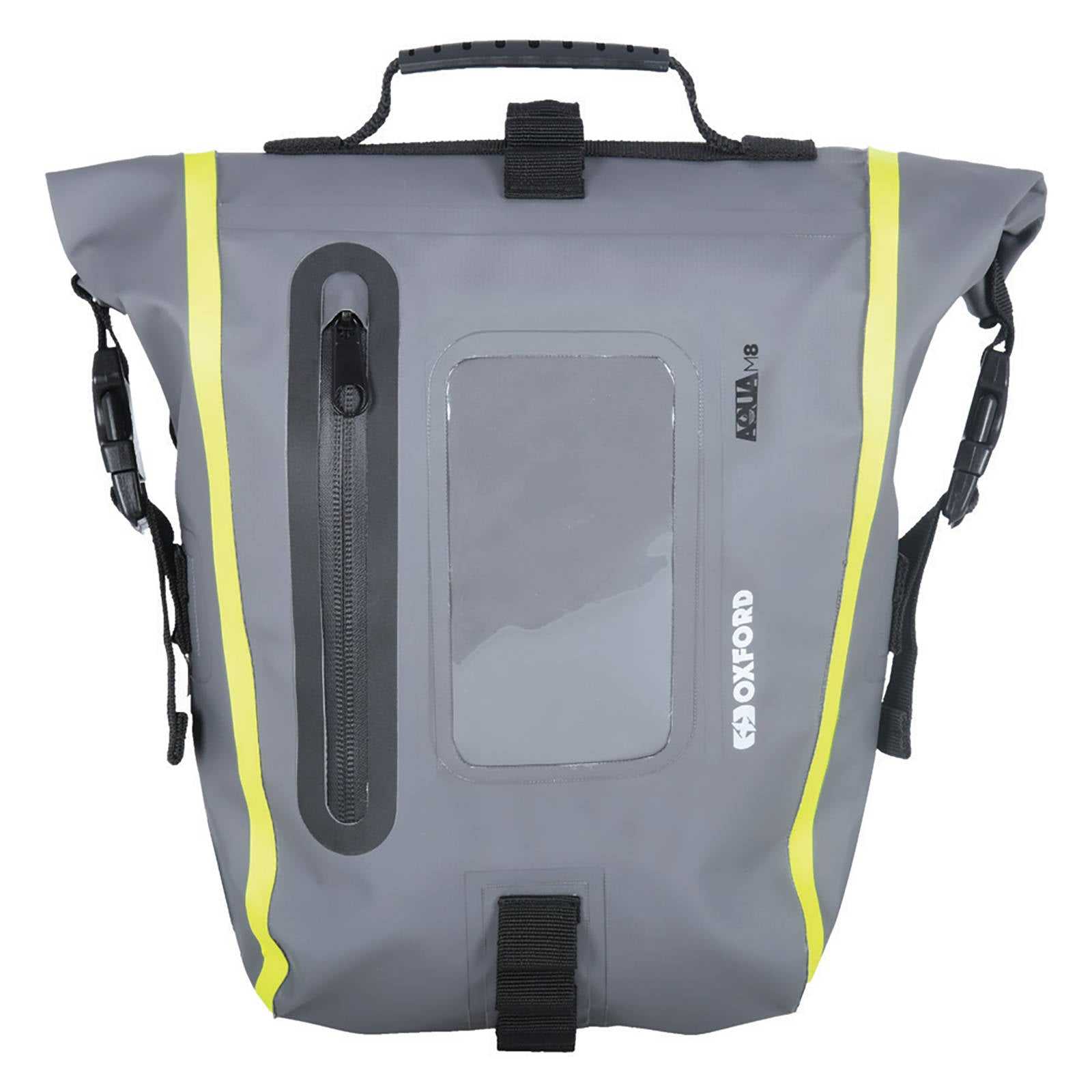 Oxford, Oxford Tank Bag Aqua M8 - Black / Grey / Fluro Yellow