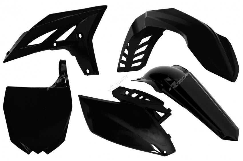 RTECH, PLASTIC KIT RTECH F&R FENDERS SIDEPANELS,RADIATOR SHROUDS,FRONT NUMBER PLATE YAMAHA YZ250F 10-13 BLK