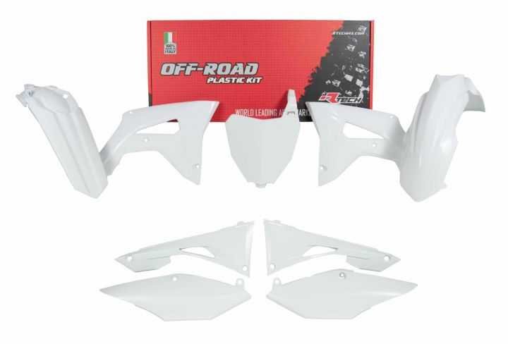 RTECH, PLASTIC RTECH F/R FENDER RADIATOR SHROUD SIDEPANEL AIRBOX COVER&FRONT NUMBERPLATE CRF450R 250R