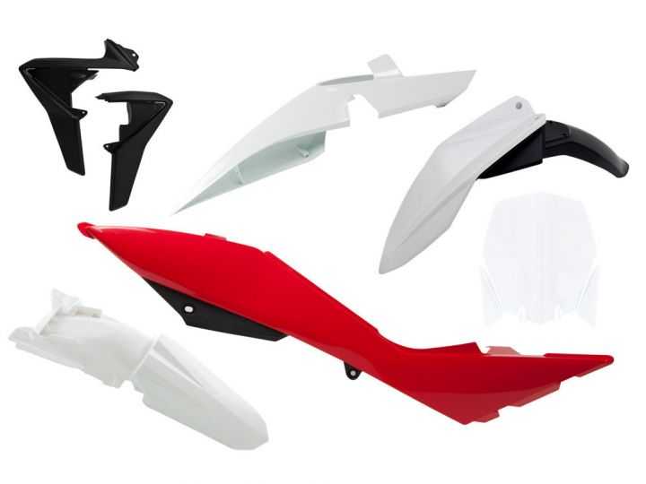 RTECH, PLASTIC RTECH FRONT / REAR FENDERS SIDEPANEL& RADIATOR SHROUD& FRONT NUMBERPLATE TC449 511 TE449 511