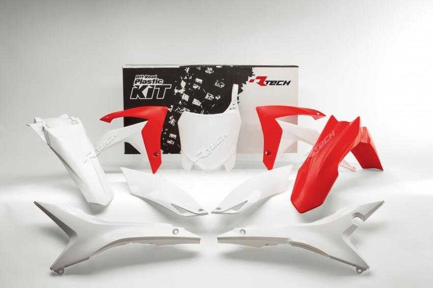 RTECH, PLASTIC RTECH FRONT/REAR FENDER RADIATORSHROUD SIDEPANEL AIRBOXCOVER &FRONT NUMBERPLATE CRF250R 450R