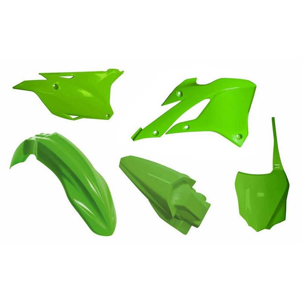 RTECH, PLASTICS KIT RTECH 5 PIECES KAWASAKI KX85 KX100 22-23 GREEN