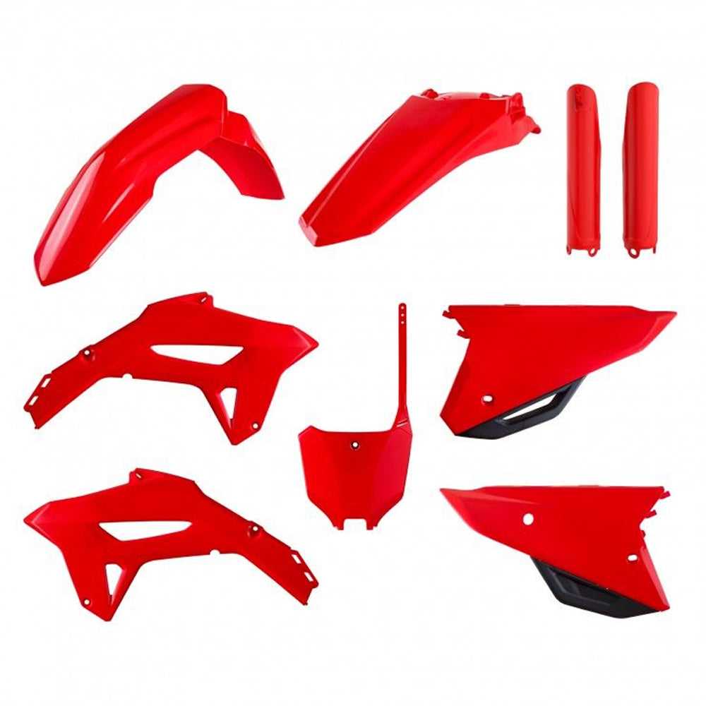 RTECH, PLASTICS KIT RTECH 7 PIECE INCLUDES AIRBOX COVERS & FORK PROTECTORS CRF250R 2022 CRF450R 21-22 RED