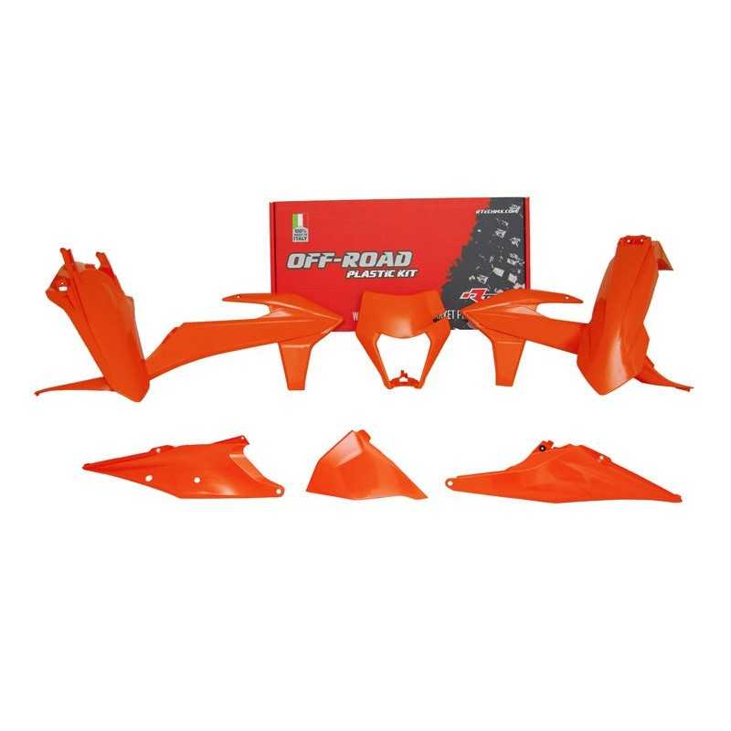 RTECH, PLASTICS KIT RTECH KTM 125XCW 150EXC TPi 250EXC TPi 300EXC TPi 350EXCF 450EXCF 500EXCF  FULL ORANGE