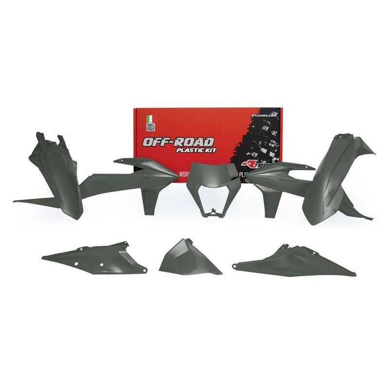 RTECH, PLASTICS KIT RTECH KTM 125XCW 150EXC TPi 250EXC TPi 300EXC TPi 350EXCF 450EXCF 500EXCF QUANTUM GREY