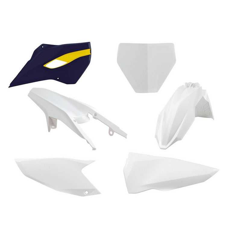 RTECH, PLASTICS KIT RTECH MXSTYLE FRONT FENDER / NUMBERPLATE RADIATOR SHROUDS SIDEPANELS&REAR FENDER TC250