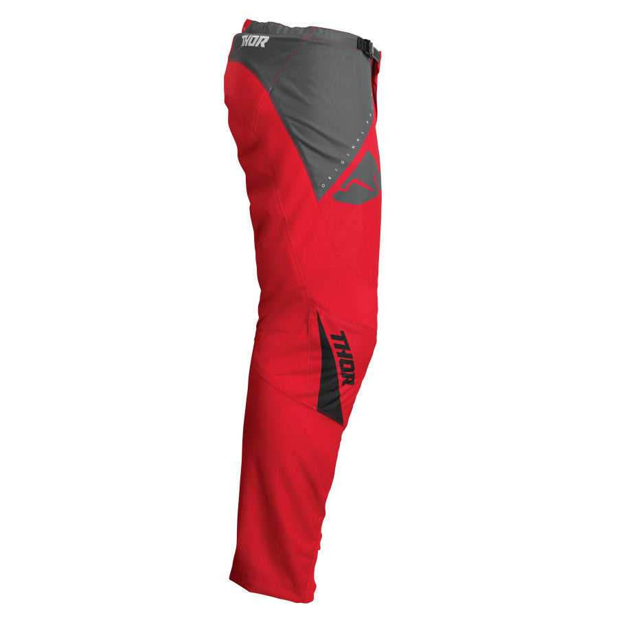 Thor MX, Pants S23 Thor Mx Sector Youth Edge Red/White