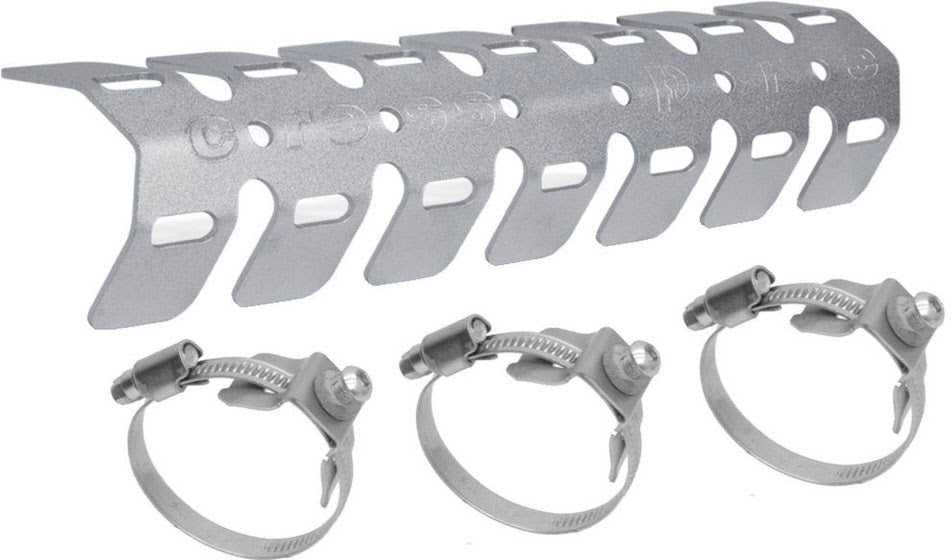 CROSSPRO, Pipe Guard 4 T 4 Stroke (Evo) Universal Silver ( Exhaust Mounts Hold Protector Off The Header )