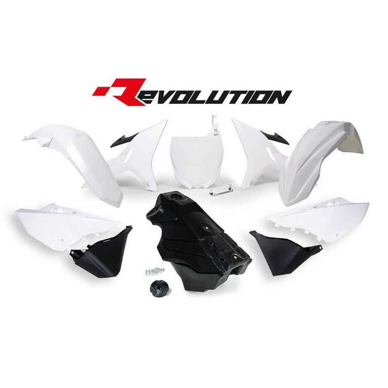 RTECH, Plastics Kit Revolution Yamaha Yz125 Yz250 Yz250 X 02 21 White