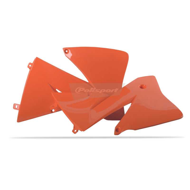 POLISPORT, Polisport Radiator Scoops KTM EXC '01-'02 Orange