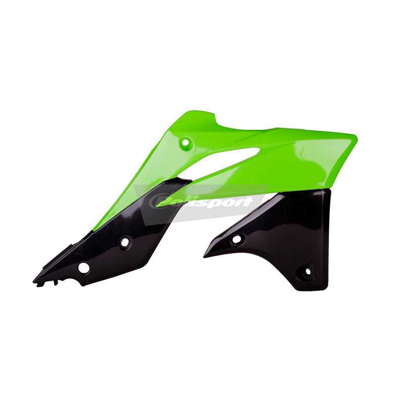 POLISPORT, Polisport Radiator Scoops Kawasaki KX250F '13-'16 05Green/Black