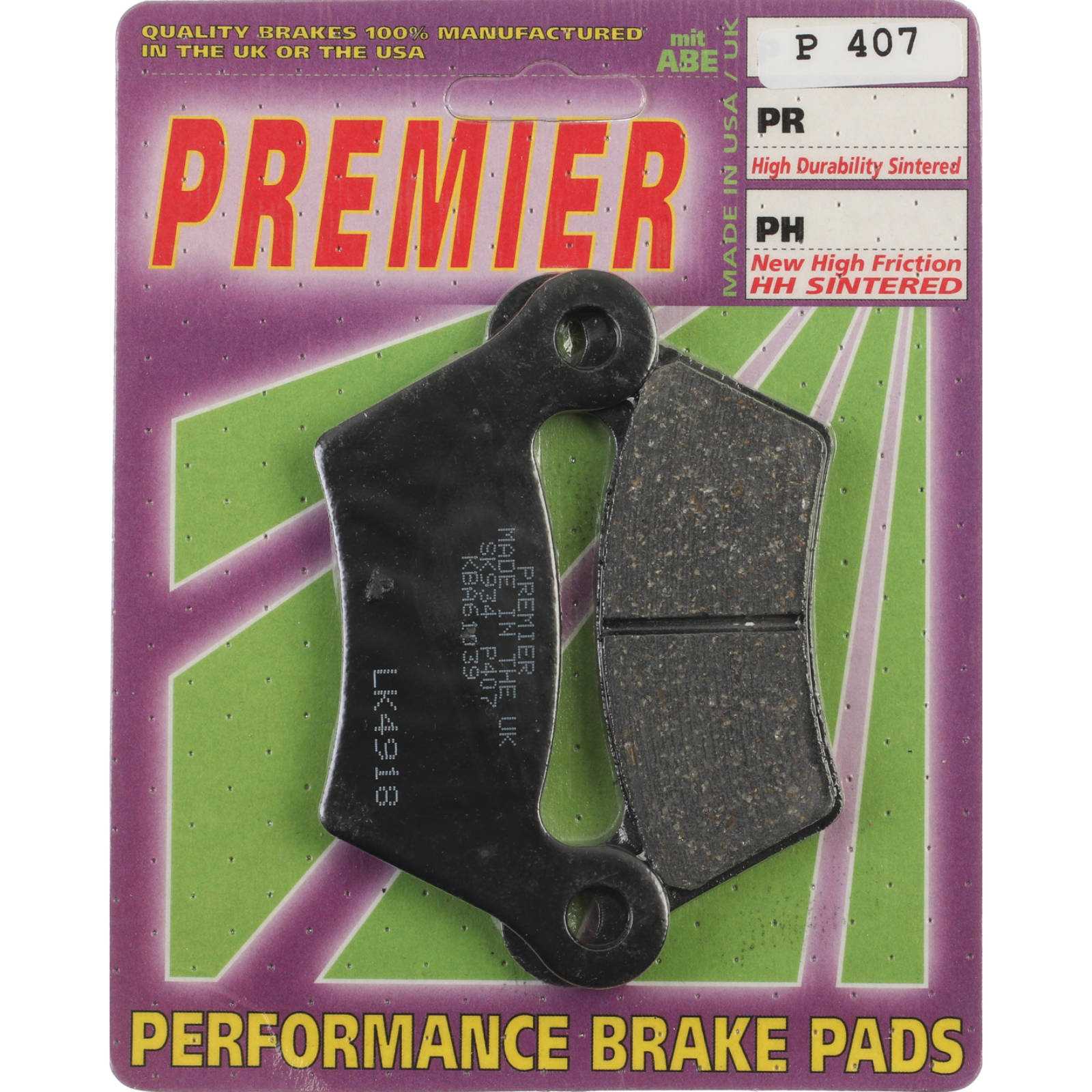 Premier, Premier Brake Pads - P Organic Standard