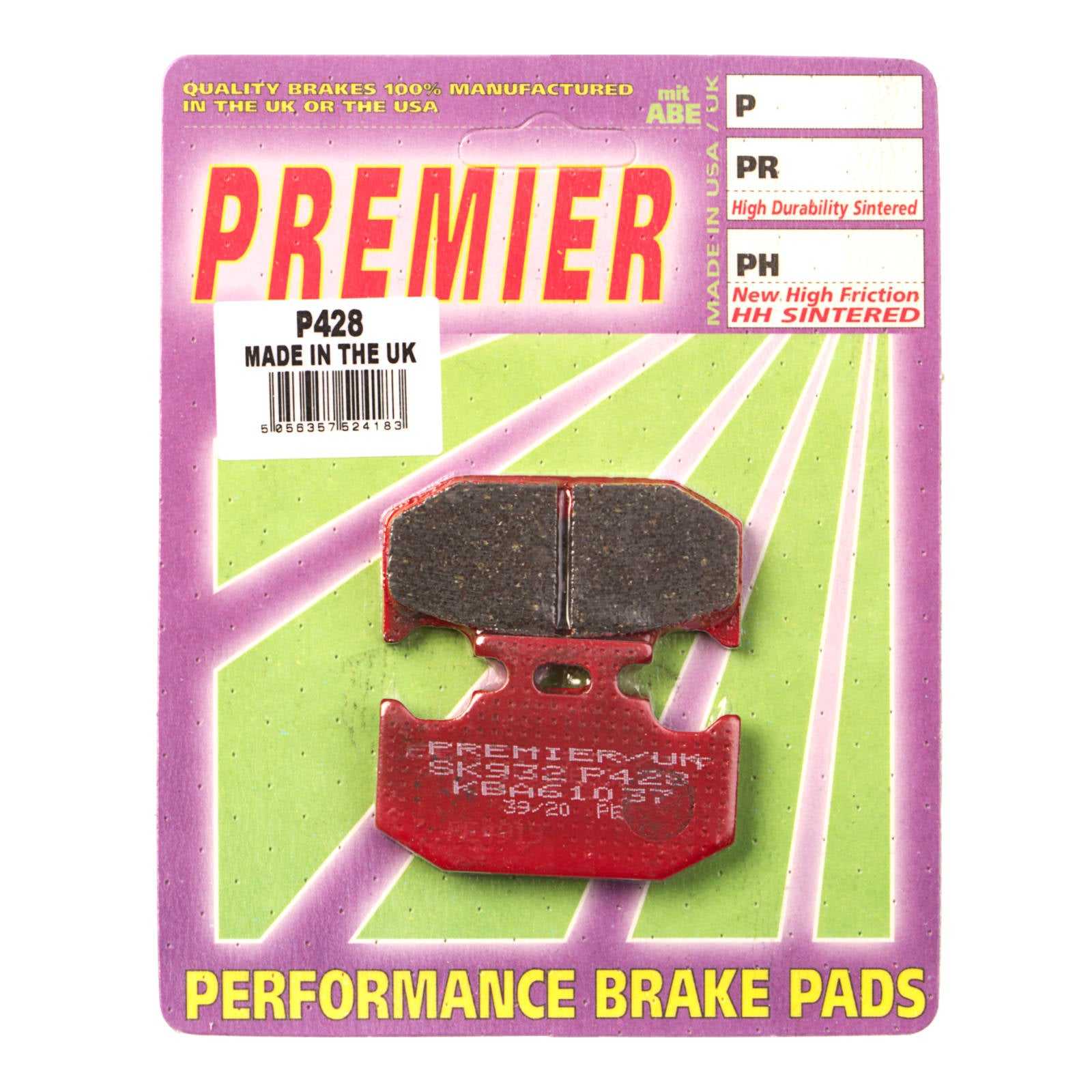 Premier, Premier Brake Pads - P Organic Standard