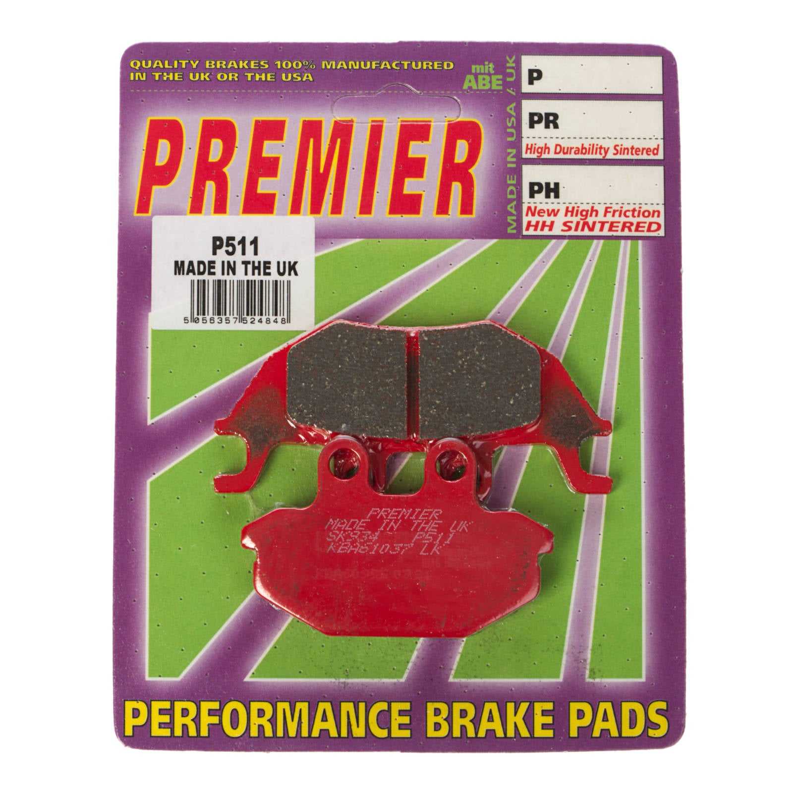 Premier, Premier Brake Pads - P Organic Standard