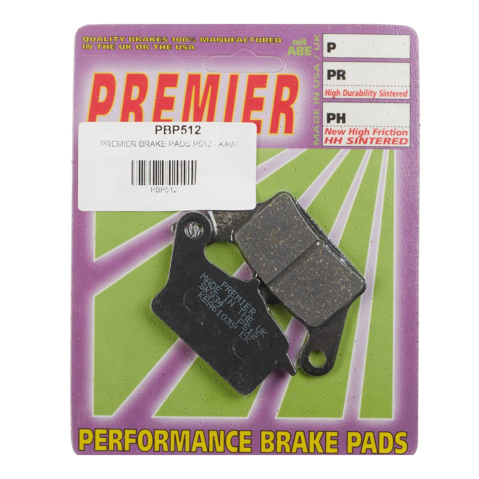 Premier, Premier Brake Pads - P Organic Standard