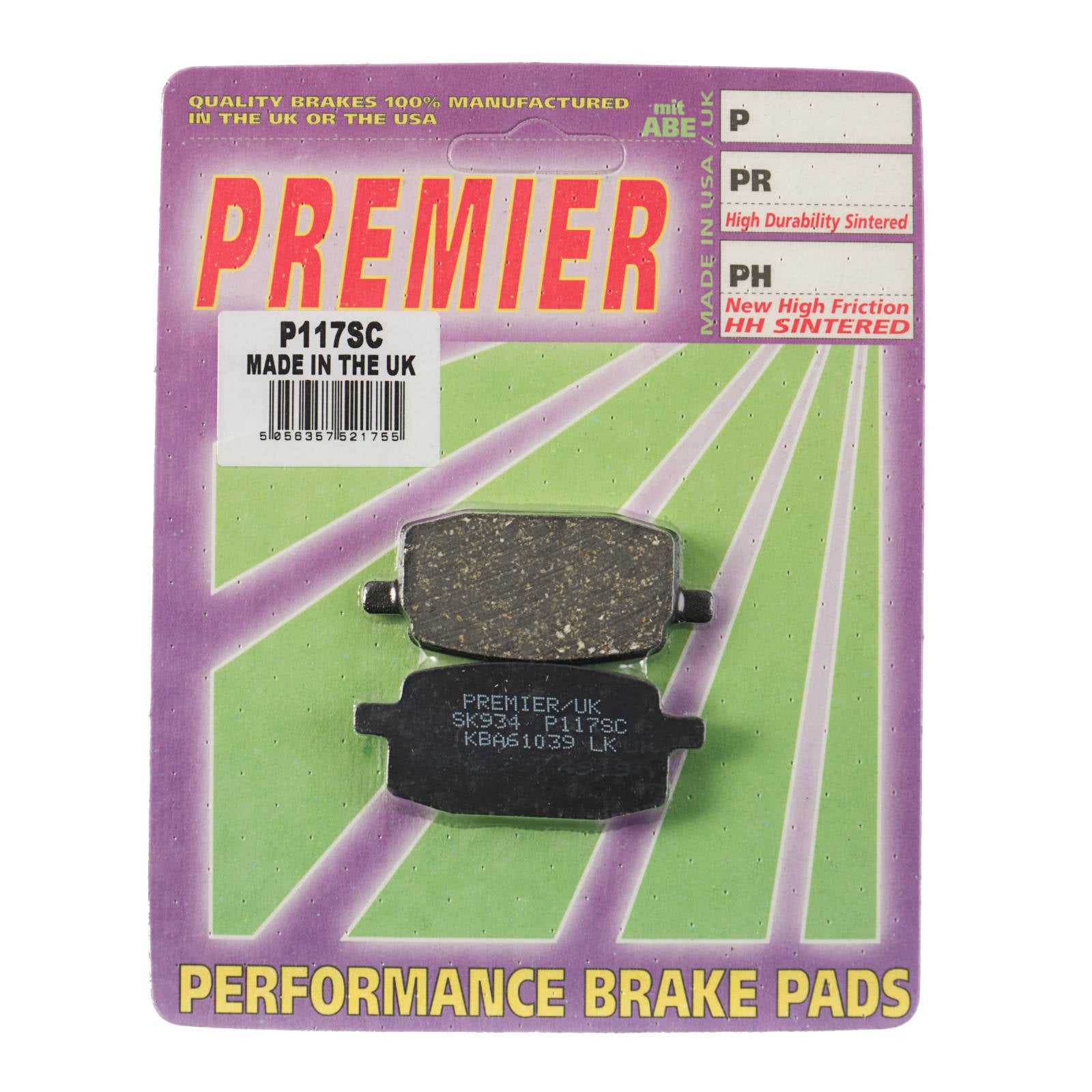 Premier, Premier Brake Pads - P-SC Organic Scooter