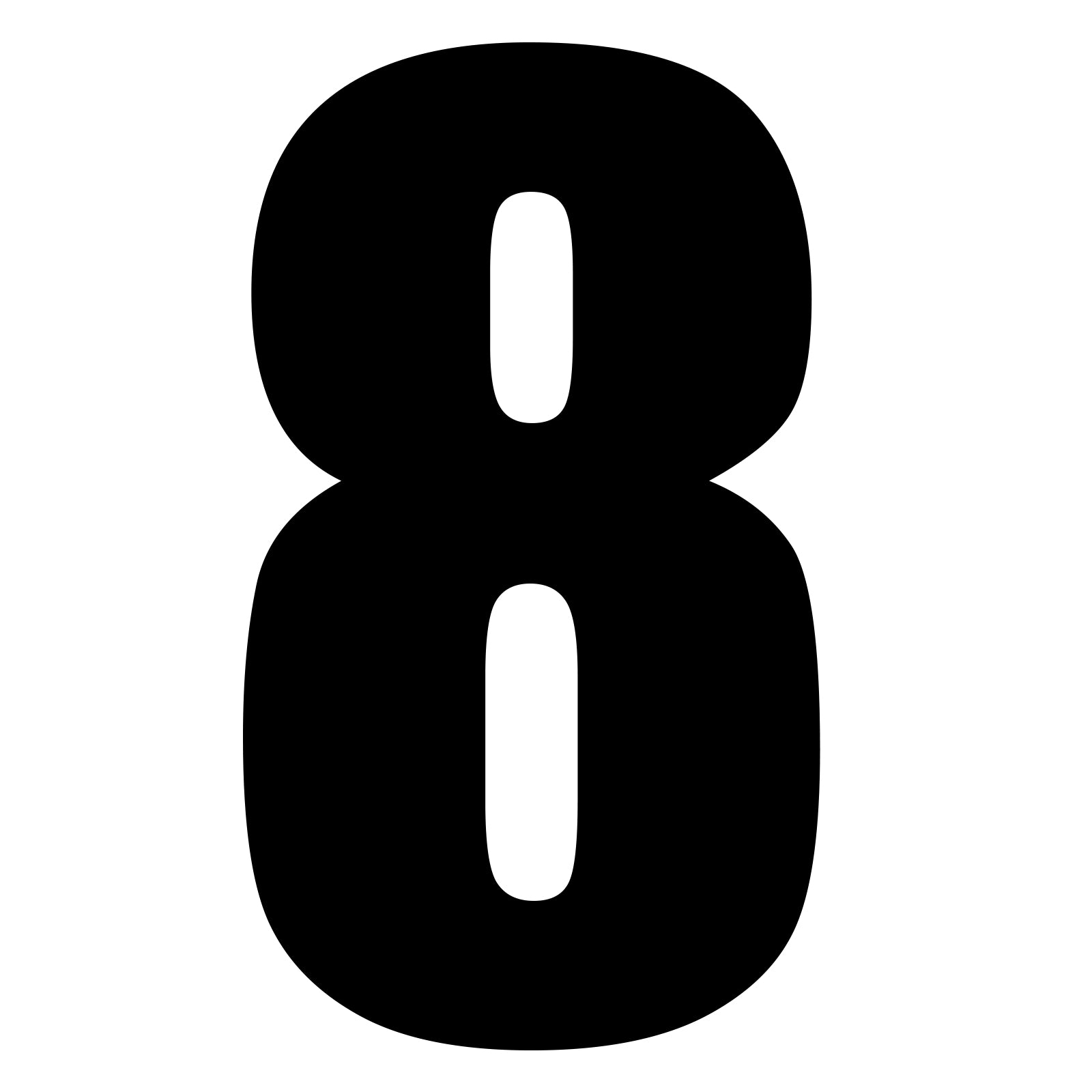 Whites Motorcycle Parts, Whites Race Number - Black #8 (10 Pack)